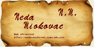 Neda Miokovac vizit kartica